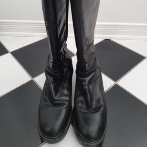 Leather boots